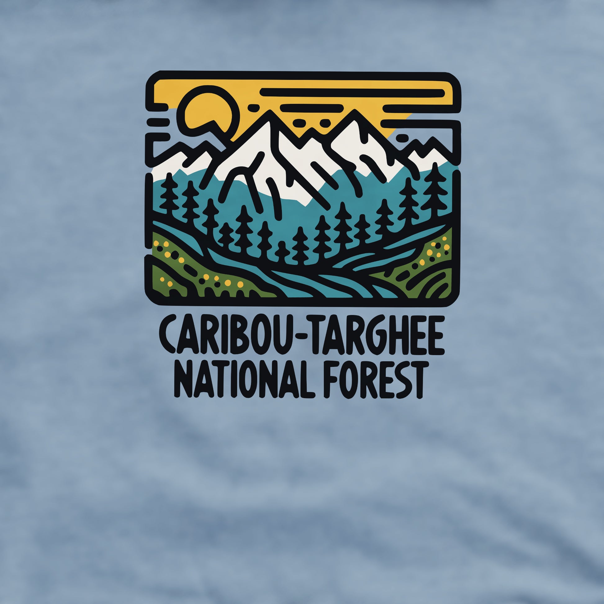 Caribou-Targhee National Forest Crewneck Sweatshirt Adventure and Outdoors Themed Sweatshirt