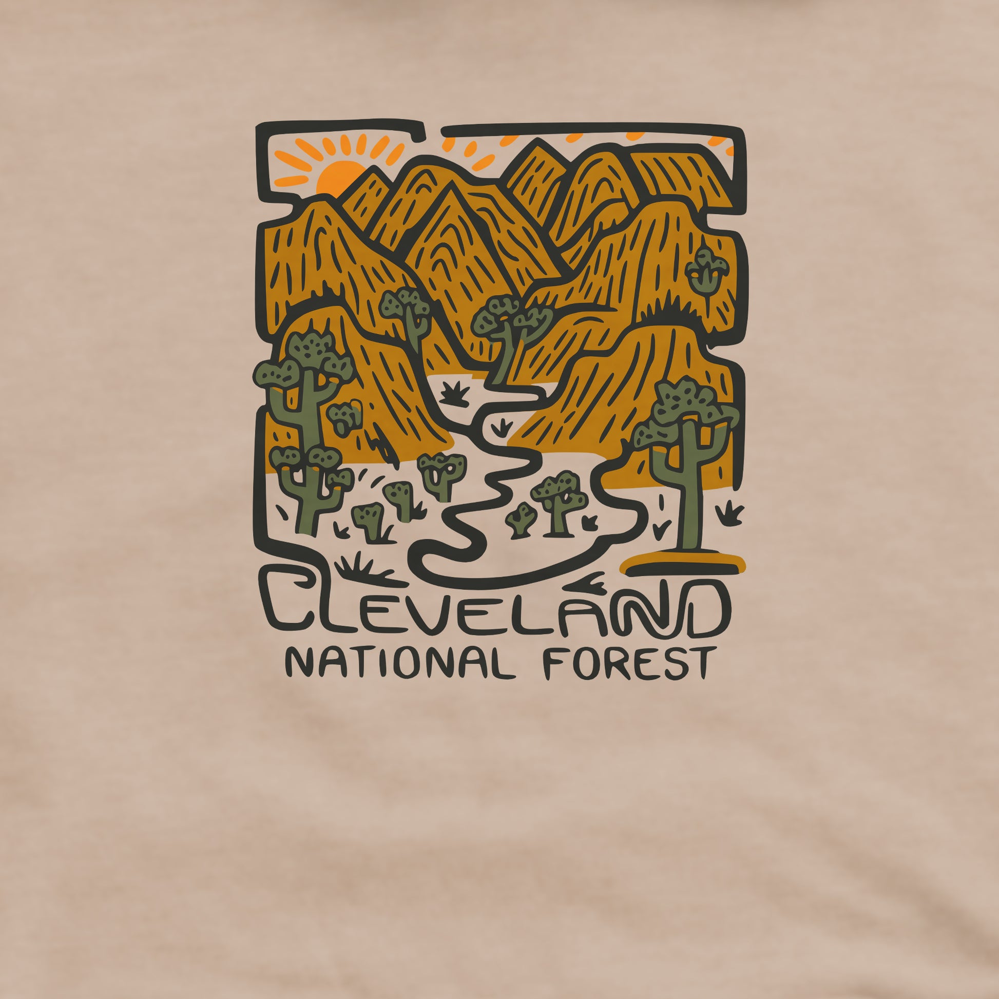 Cleveland National Forest Crewneck Sweatshirt Adventure and Outdoors Themed Sweatshirt