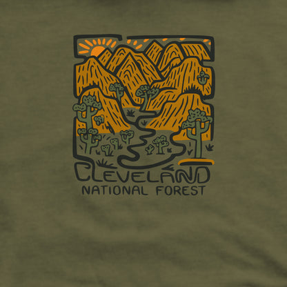 Cleveland National Forest Crewneck Sweatshirt Adventure and Outdoors Themed Sweatshirt