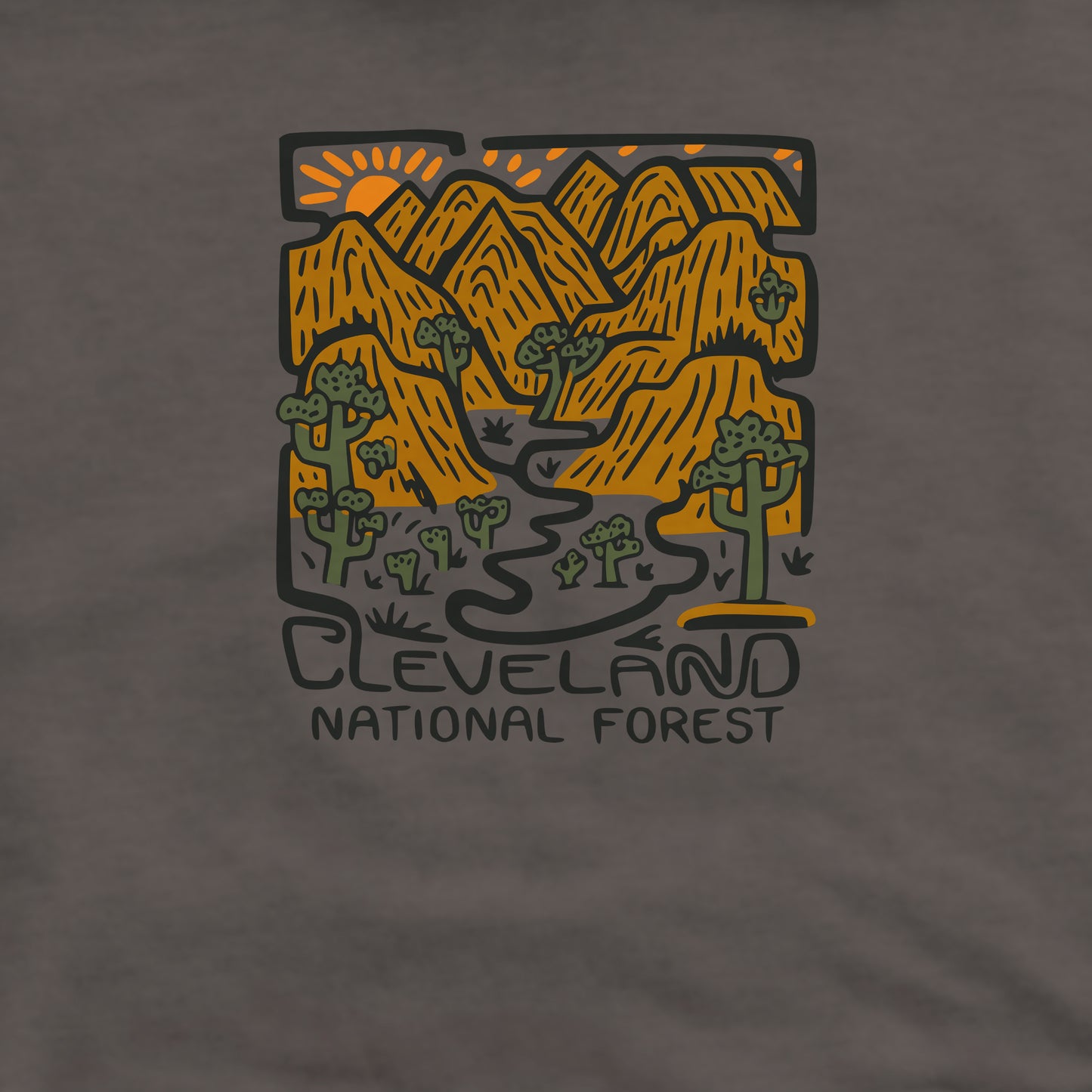 Cleveland National Forest Crewneck Sweatshirt Adventure and Outdoors Themed Sweatshirt