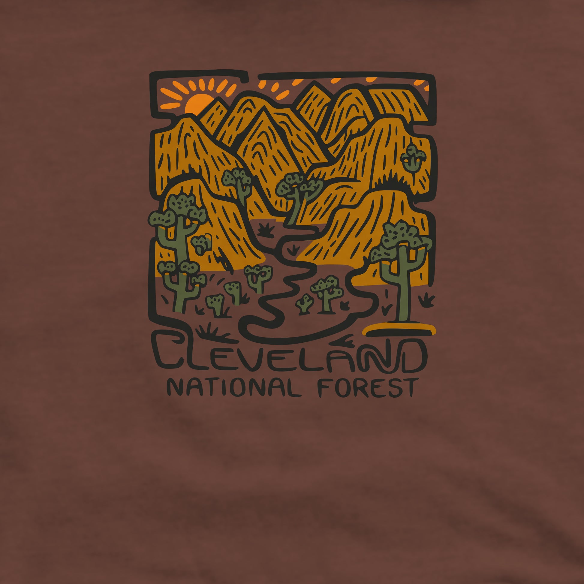 Cleveland National Forest Crewneck Sweatshirt Adventure and Outdoors Themed Sweatshirt