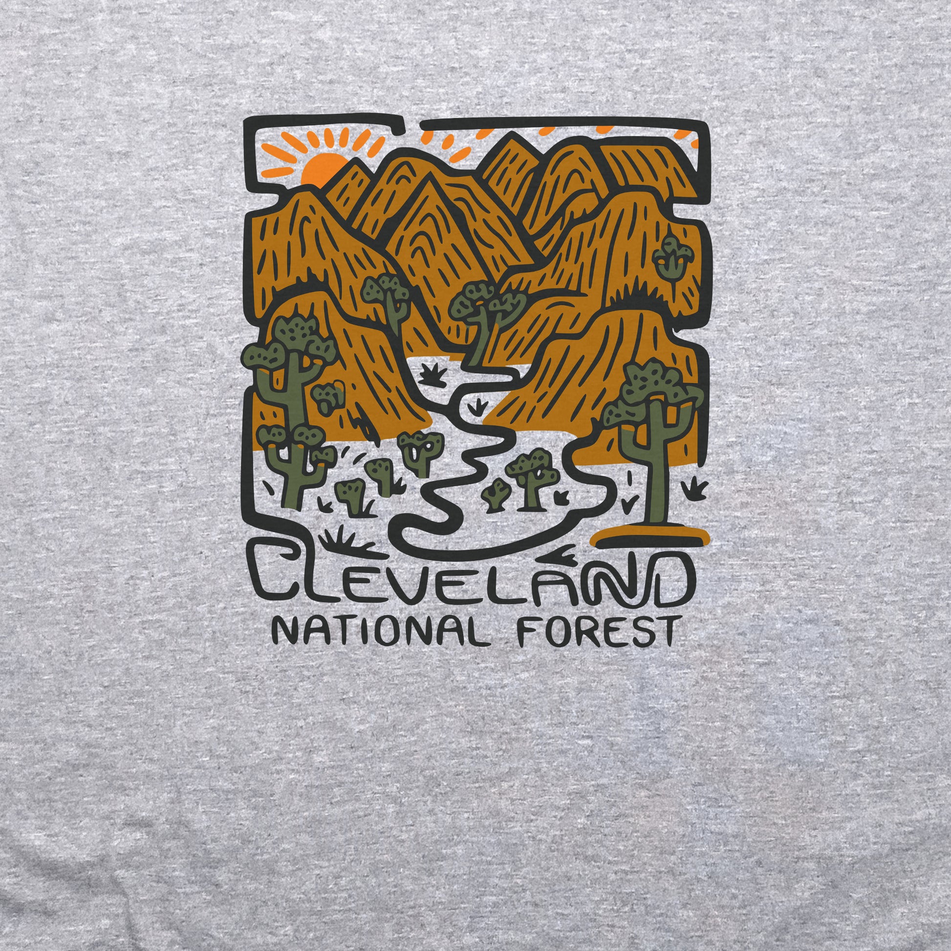 Cleveland National Forest Crewneck Sweatshirt Adventure and Outdoors Themed Sweatshirt