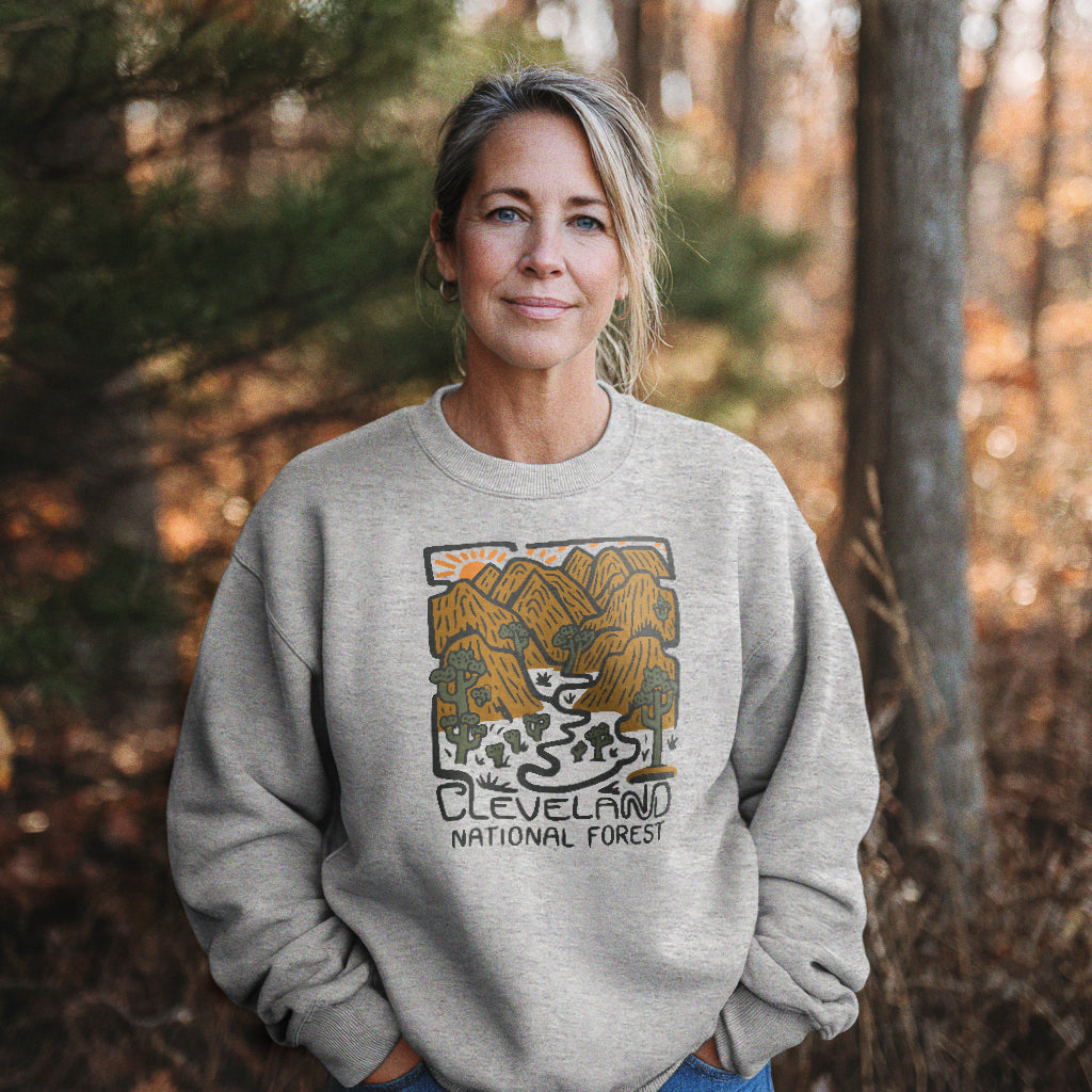 Cleveland National Forest Crewneck Sweatshirt Adventure and Outdoors Themed Sweatshirt