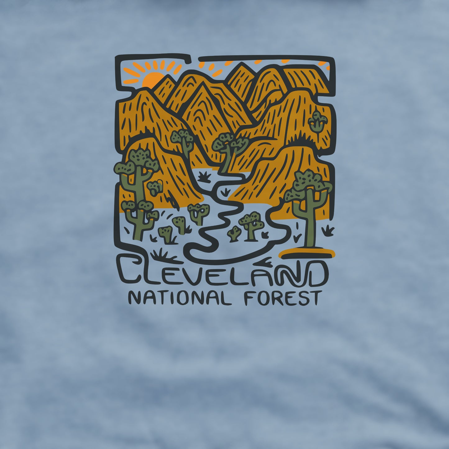 Cleveland National Forest Crewneck Sweatshirt Adventure and Outdoors Themed Sweatshirt
