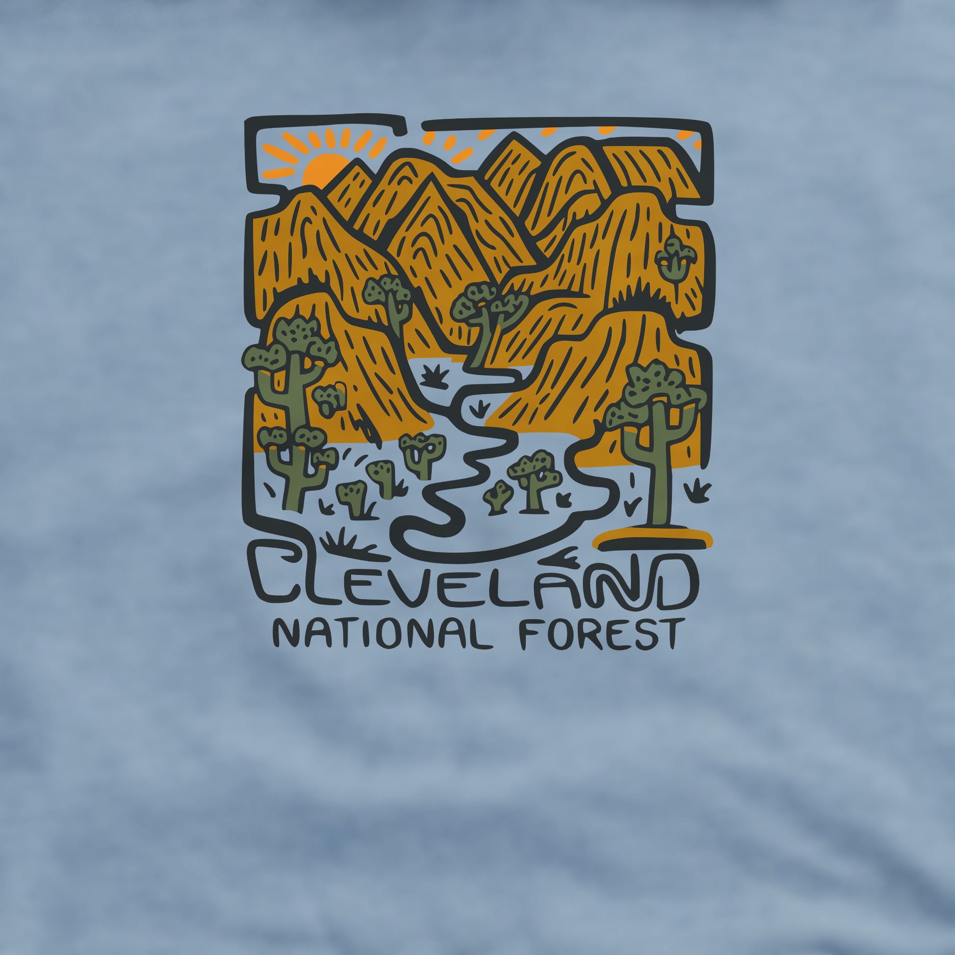 Cleveland National Forest Crewneck Sweatshirt Adventure and Outdoors Themed Sweatshirt