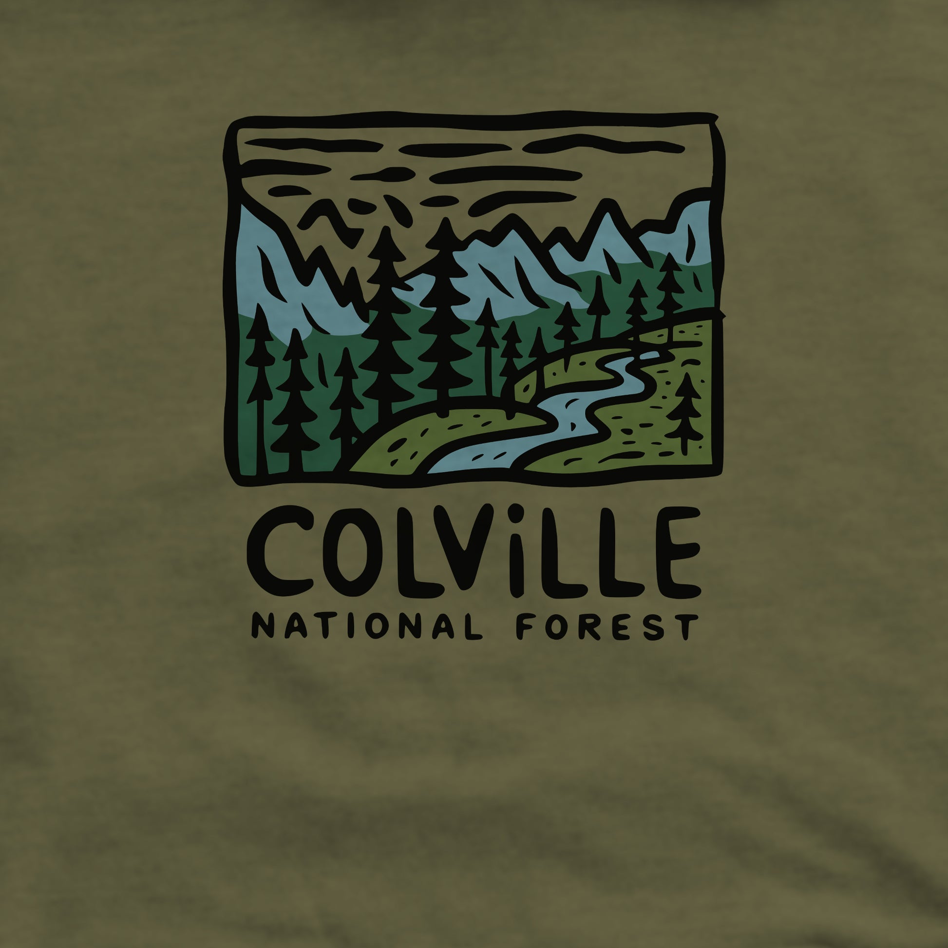 Colville National Forest Crewneck Sweatshirt Adventure and Outdoors Themed Sweatshirt