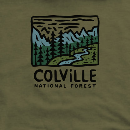 Colville National Forest Crewneck Sweatshirt Adventure and Outdoors Themed Sweatshirt