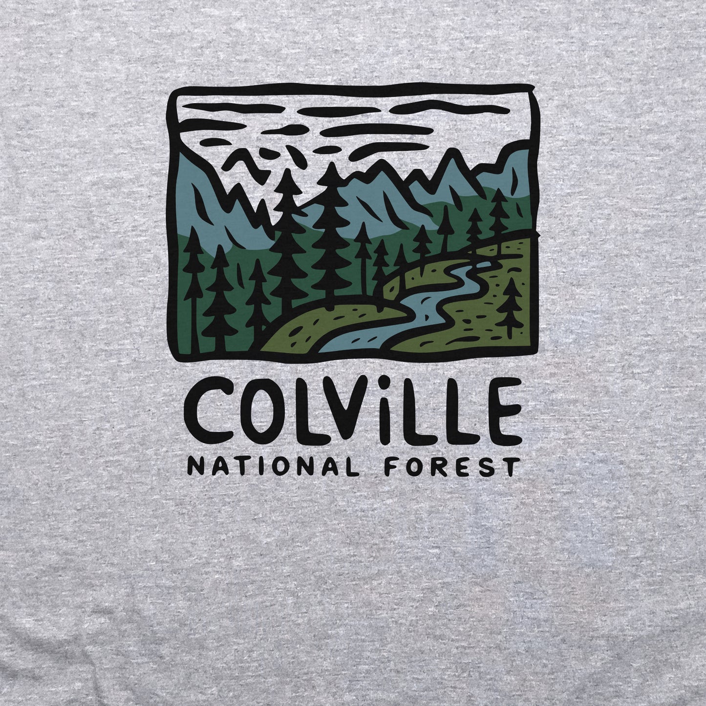 Colville National Forest Crewneck Sweatshirt Adventure and Outdoors Themed Sweatshirt