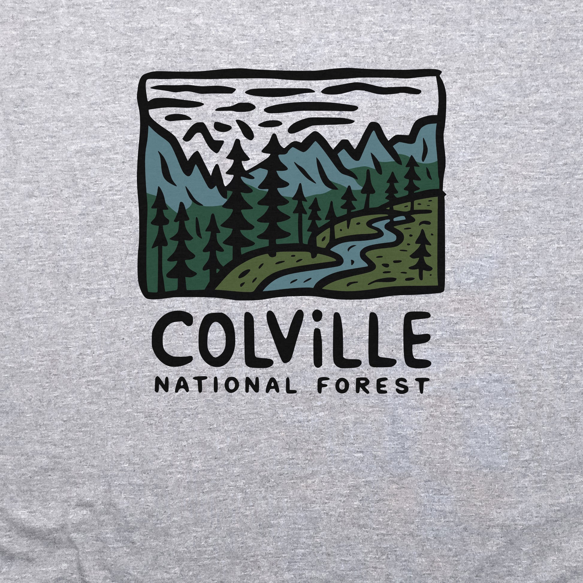 Colville National Forest Crewneck Sweatshirt Adventure and Outdoors Themed Sweatshirt