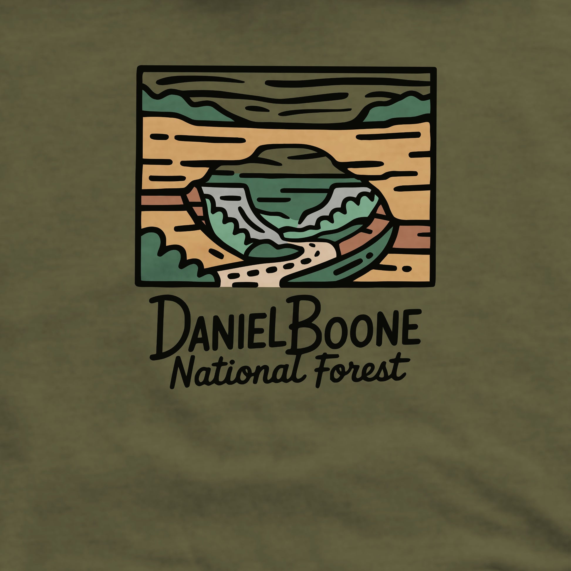 Daniel Boone National Forest Crewneck Sweatshirt Adventure and Outdoors Themed Sweatshirt