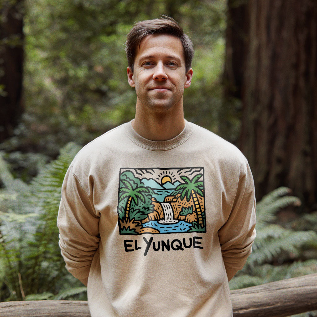 El Yunque National Forest Crewneck Sweatshirt Adventure and Outdoors Themed Sweatshirt