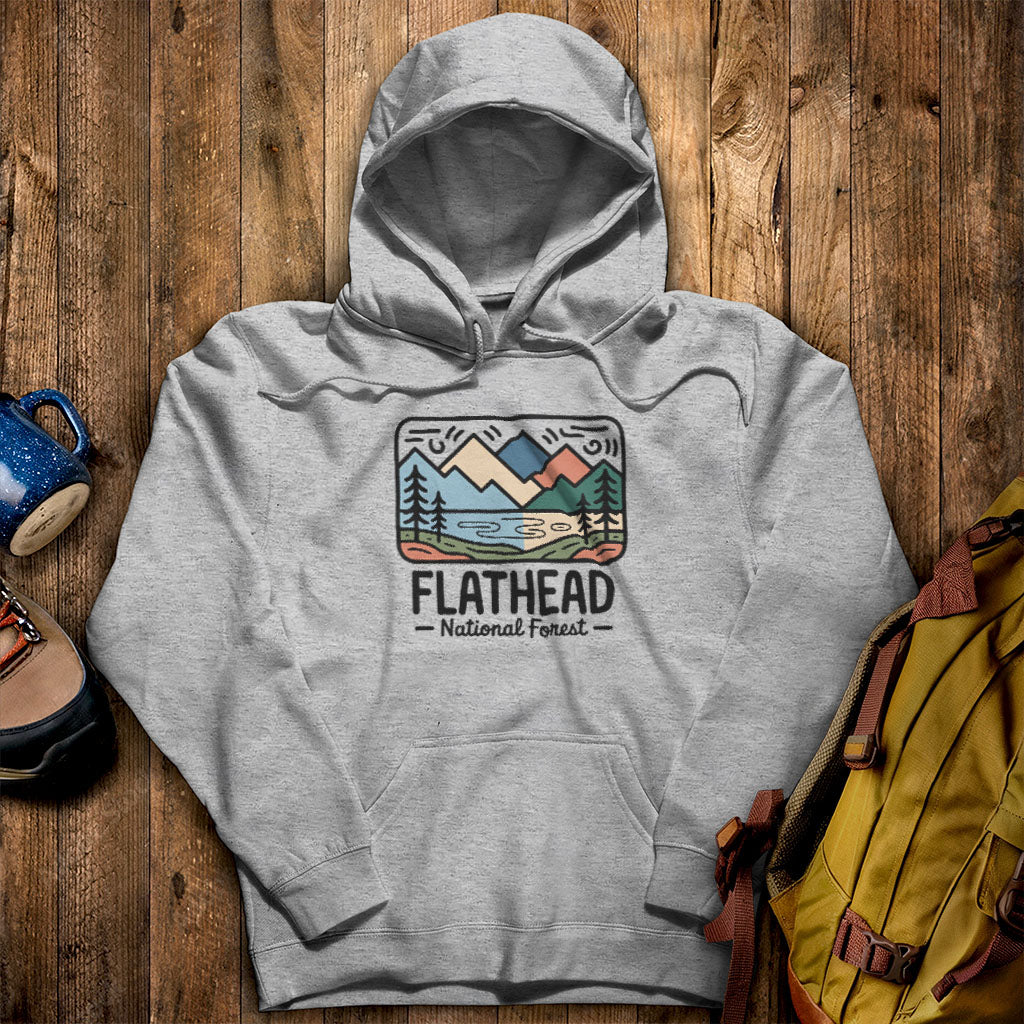 Flathead National Forest Hoodie Sport Grey Adventure and Outdoors Themed Hoodie