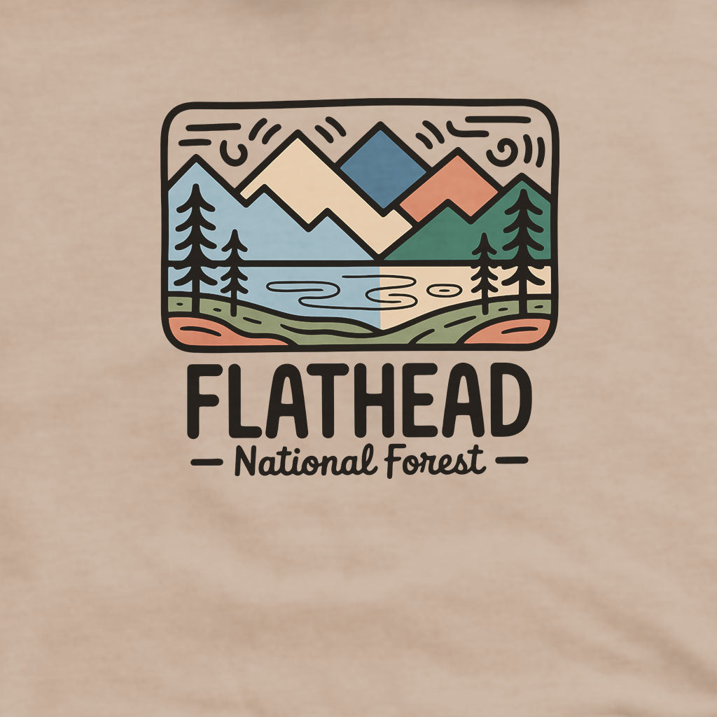 Flathead National Forest Hoodie Adventure and Outdoors Themed Hoodie