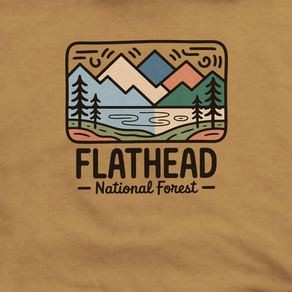 Flathead National Forest Hoodie Adventure and Outdoors Themed Hoodie