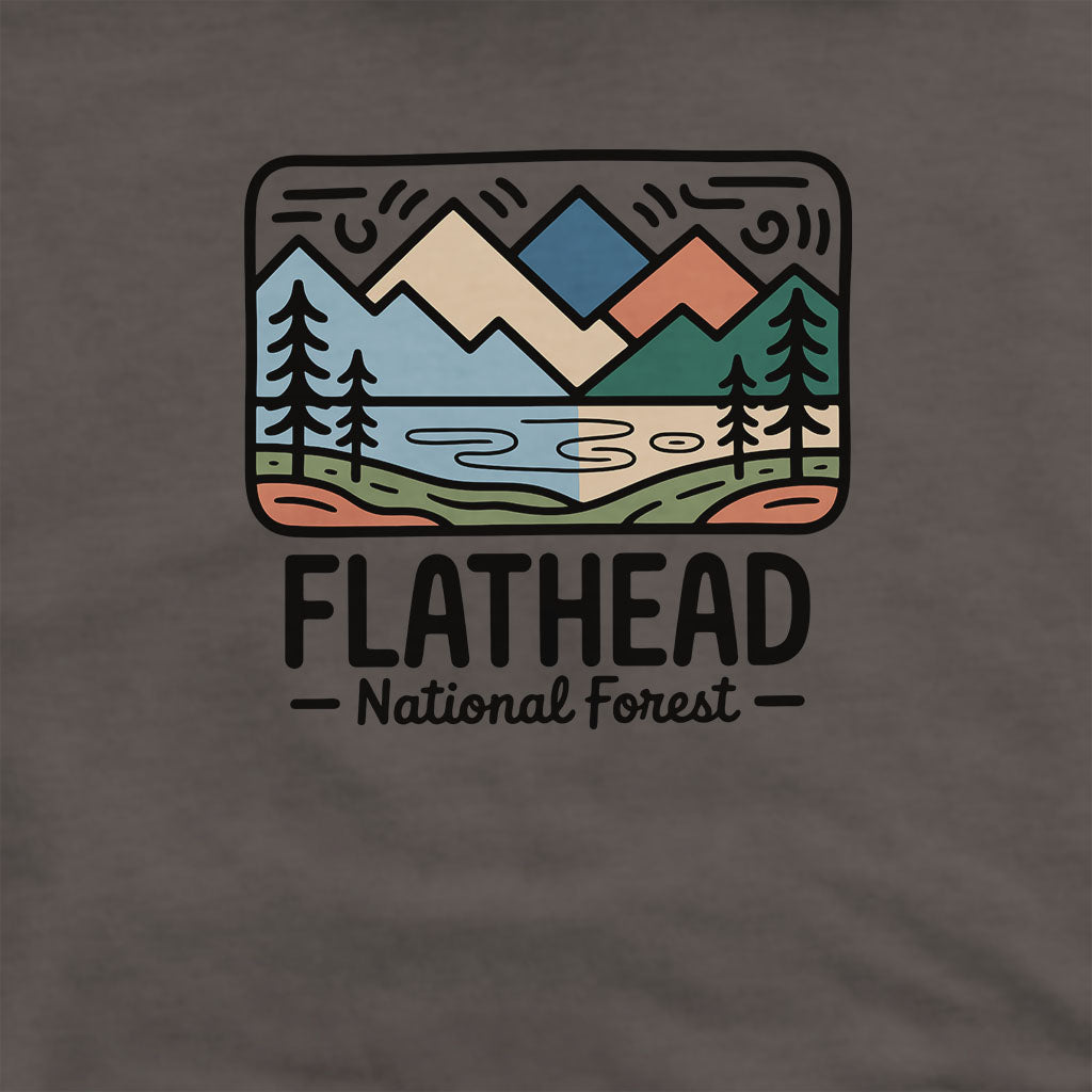 Flathead National Forest Hoodie Adventure and Outdoors Themed Hoodie