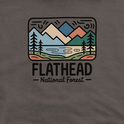 Flathead National Forest Hoodie Adventure and Outdoors Themed Hoodie