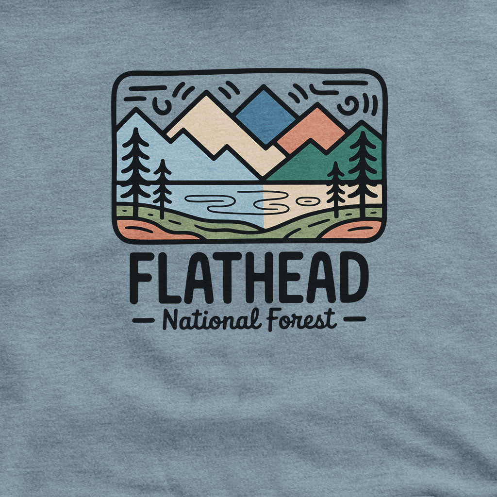 Flathead National Forest Hoodie Adventure and Outdoors Themed Hoodie
