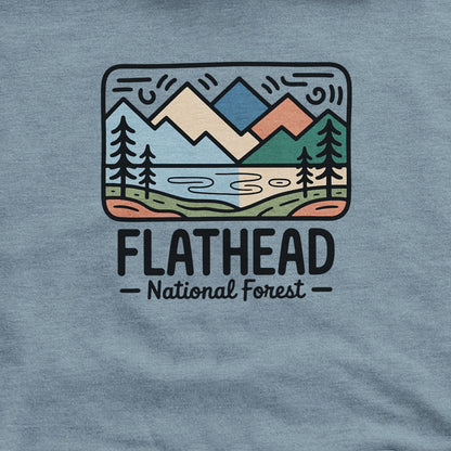 Flathead National Forest Hoodie Adventure and Outdoors Themed Hoodie