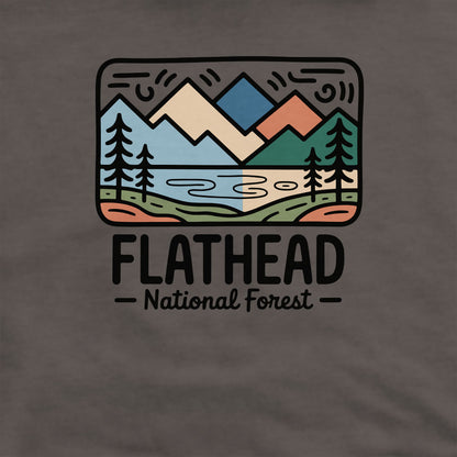 Flathead National Forest Crewneck Sweatshirt Adventure and Outdoors Themed Sweatshirt