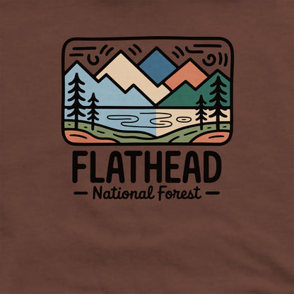 Flathead National Forest Crewneck Sweatshirt Adventure and Outdoors Themed Sweatshirt