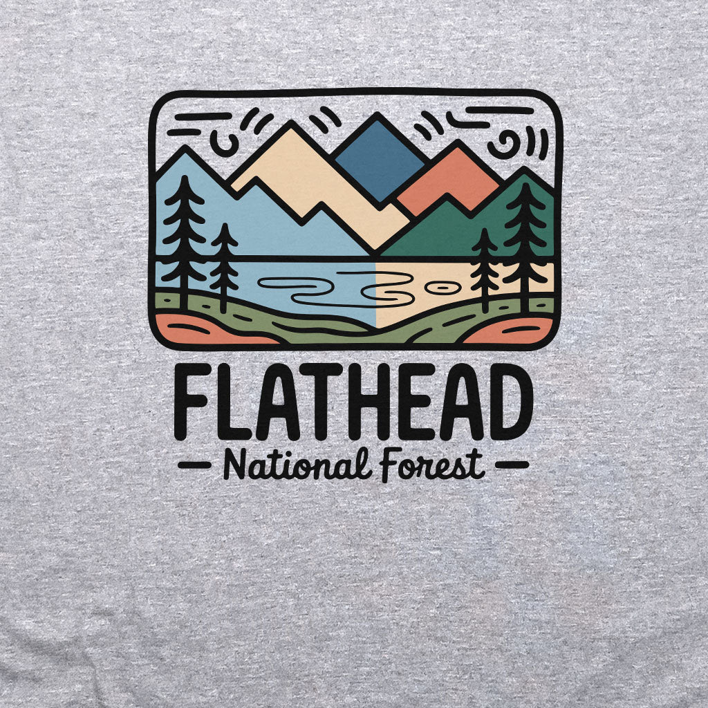 Flathead National Forest Crewneck Sweatshirt Adventure and Outdoors Themed Sweatshirt