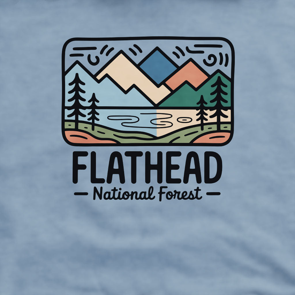 Flathead National Forest Crewneck Sweatshirt Adventure and Outdoors Themed Sweatshirt
