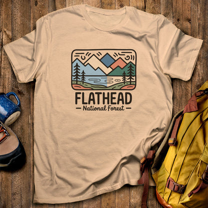 Flathead National Forest T-Shirt Sand Adventure and Outdoors Themed T-Shirt