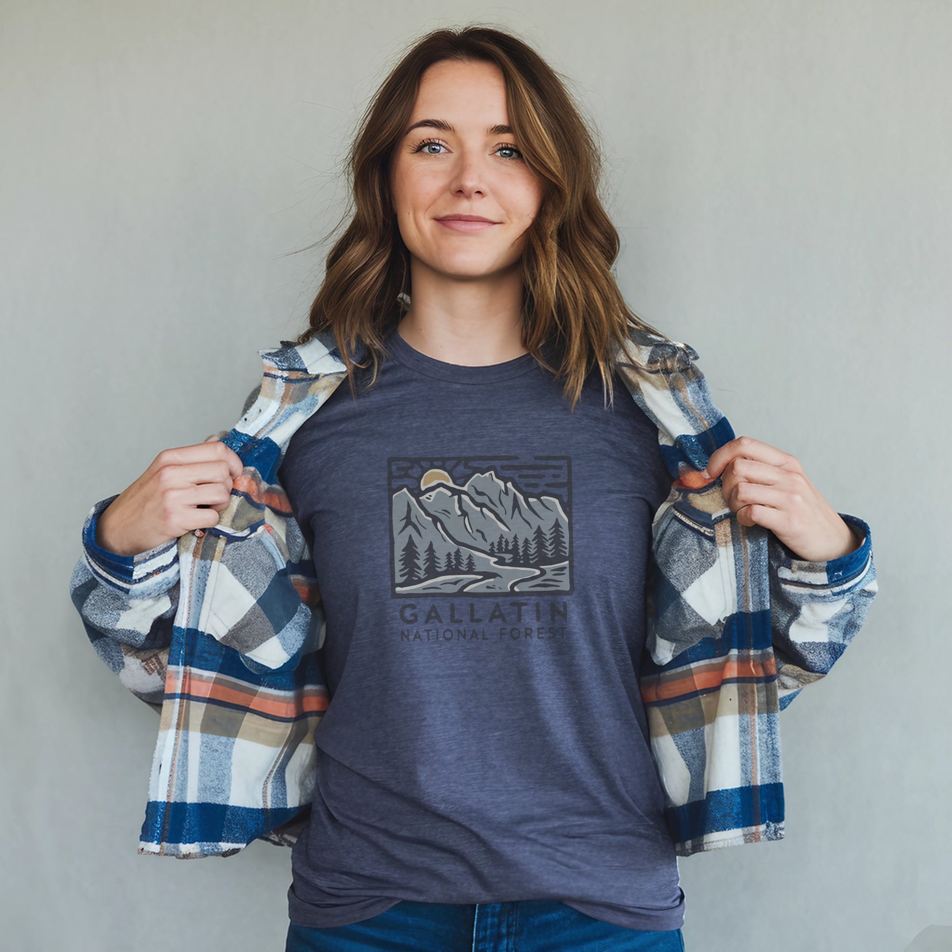 Gallatin National Forest T-Shirt Adventure and Outdoors Themed T-Shirt