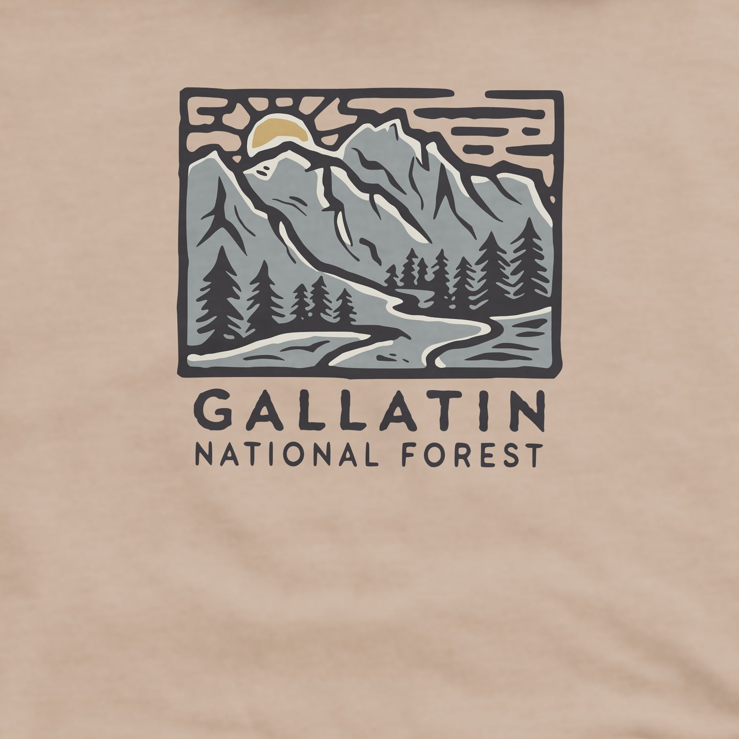Gallatin National Forest Crewneck Sweatshirt Adventure and Outdoors Themed Sweatshirt