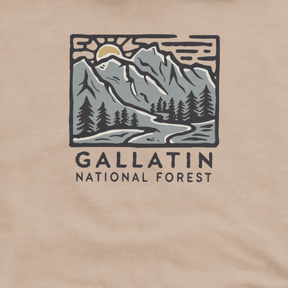 Gallatin National Forest Crewneck Sweatshirt Adventure and Outdoors Themed Sweatshirt
