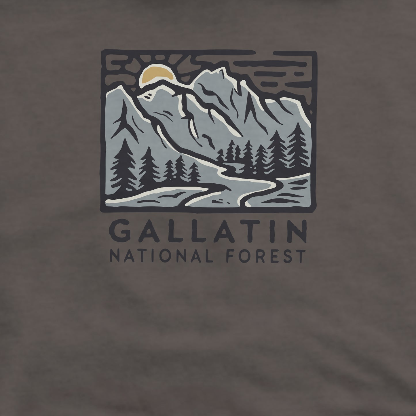 Gallatin National Forest Crewneck Sweatshirt Adventure and Outdoors Themed Sweatshirt