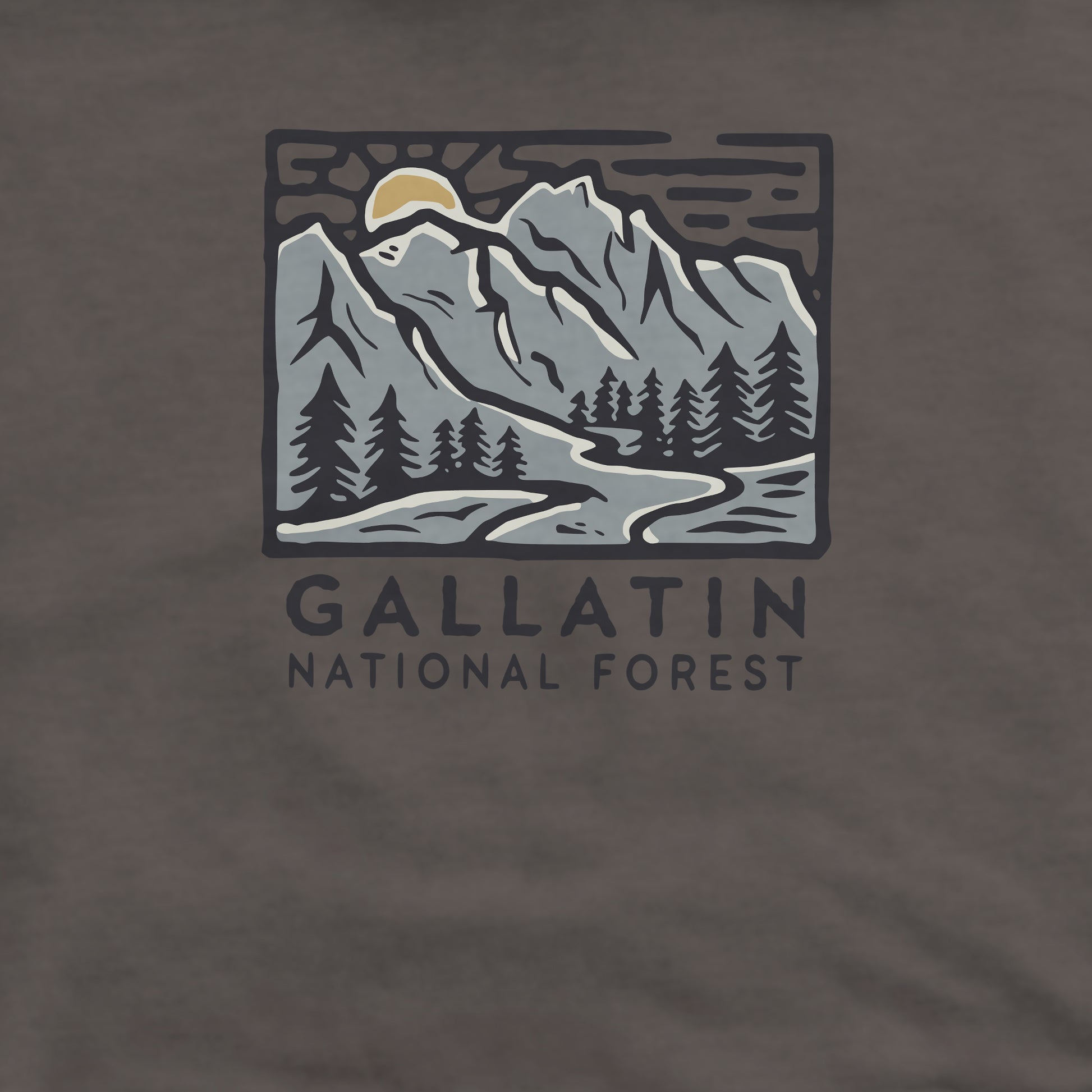 Gallatin National Forest Crewneck Sweatshirt Adventure and Outdoors Themed Sweatshirt