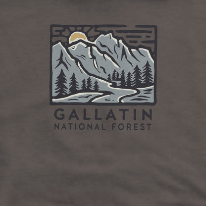 Gallatin National Forest Crewneck Sweatshirt Adventure and Outdoors Themed Sweatshirt