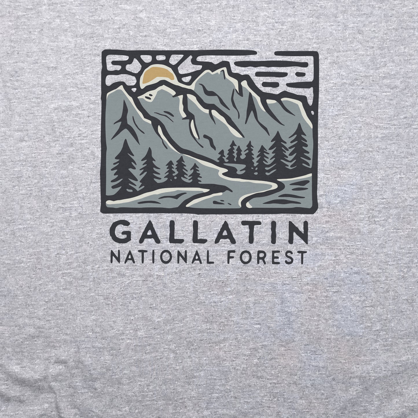 Gallatin National Forest Crewneck Sweatshirt Adventure and Outdoors Themed Sweatshirt