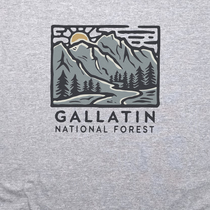 Gallatin National Forest Crewneck Sweatshirt Adventure and Outdoors Themed Sweatshirt