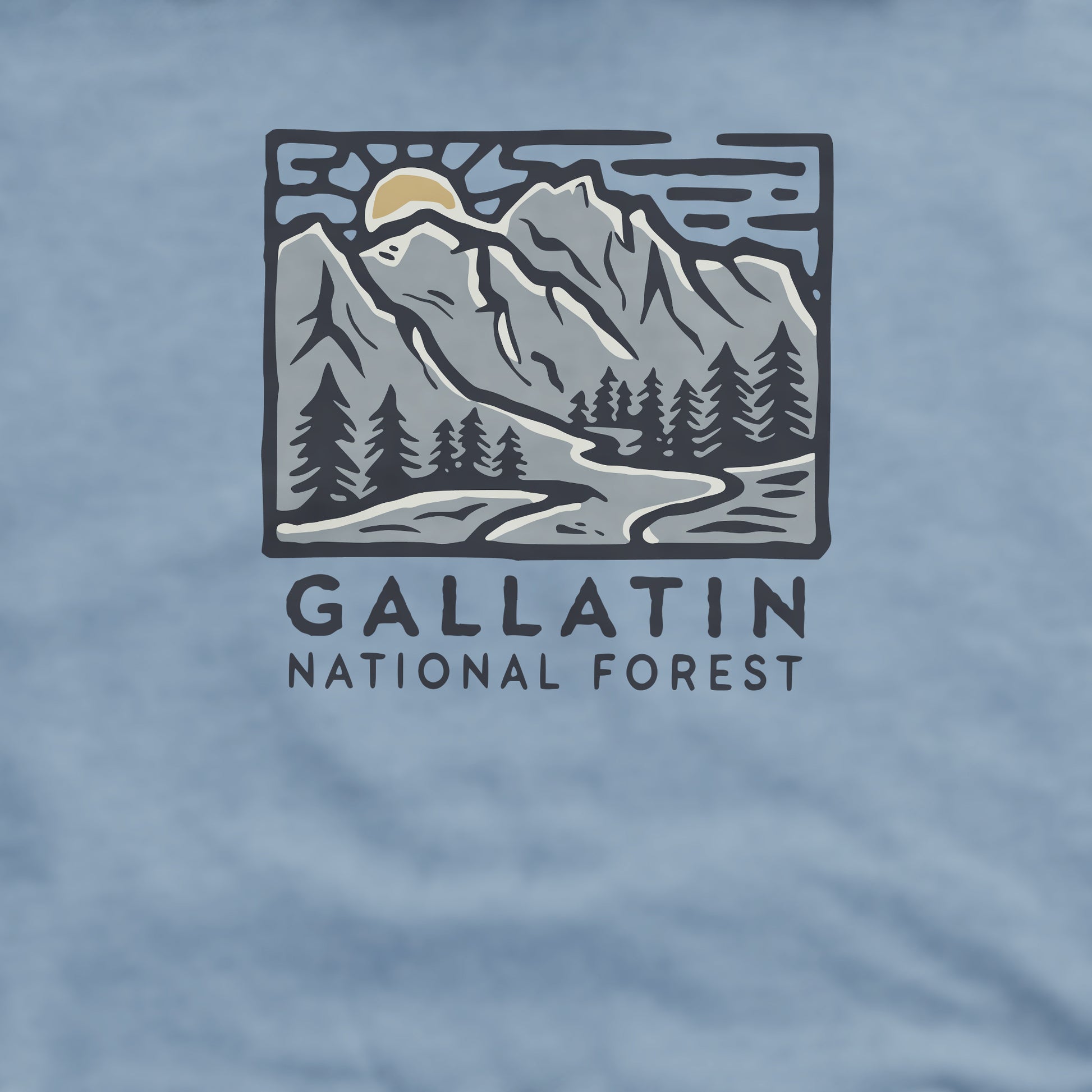 Gallatin National Forest Crewneck Sweatshirt Adventure and Outdoors Themed Sweatshirt