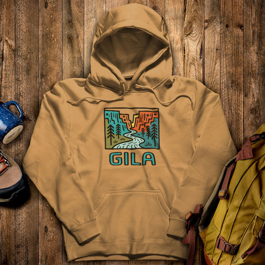 Gila National Forest Hoodie Mustard Adventure and Outdoors Themed Hoodie