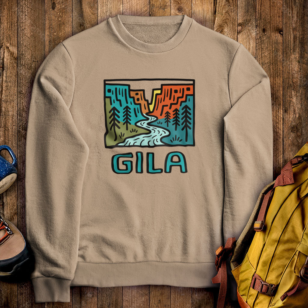 Gila National Forest Crewneck Sweatshirt Sand Adventure and Outdoors Themed Sweatshirt
