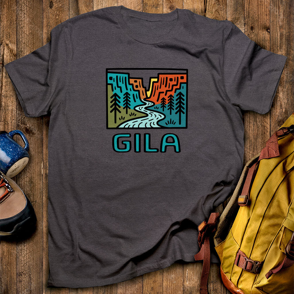 Gila National Forest T-Shirt Dark Heather Adventure and Outdoors Themed T-Shirt