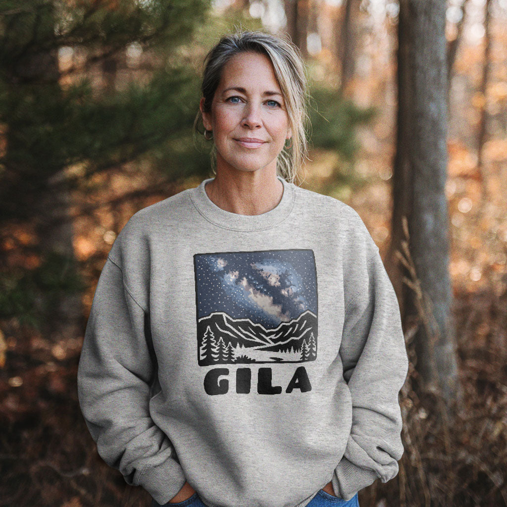 Gila National Forest at Night Crewneck Sweatshirt