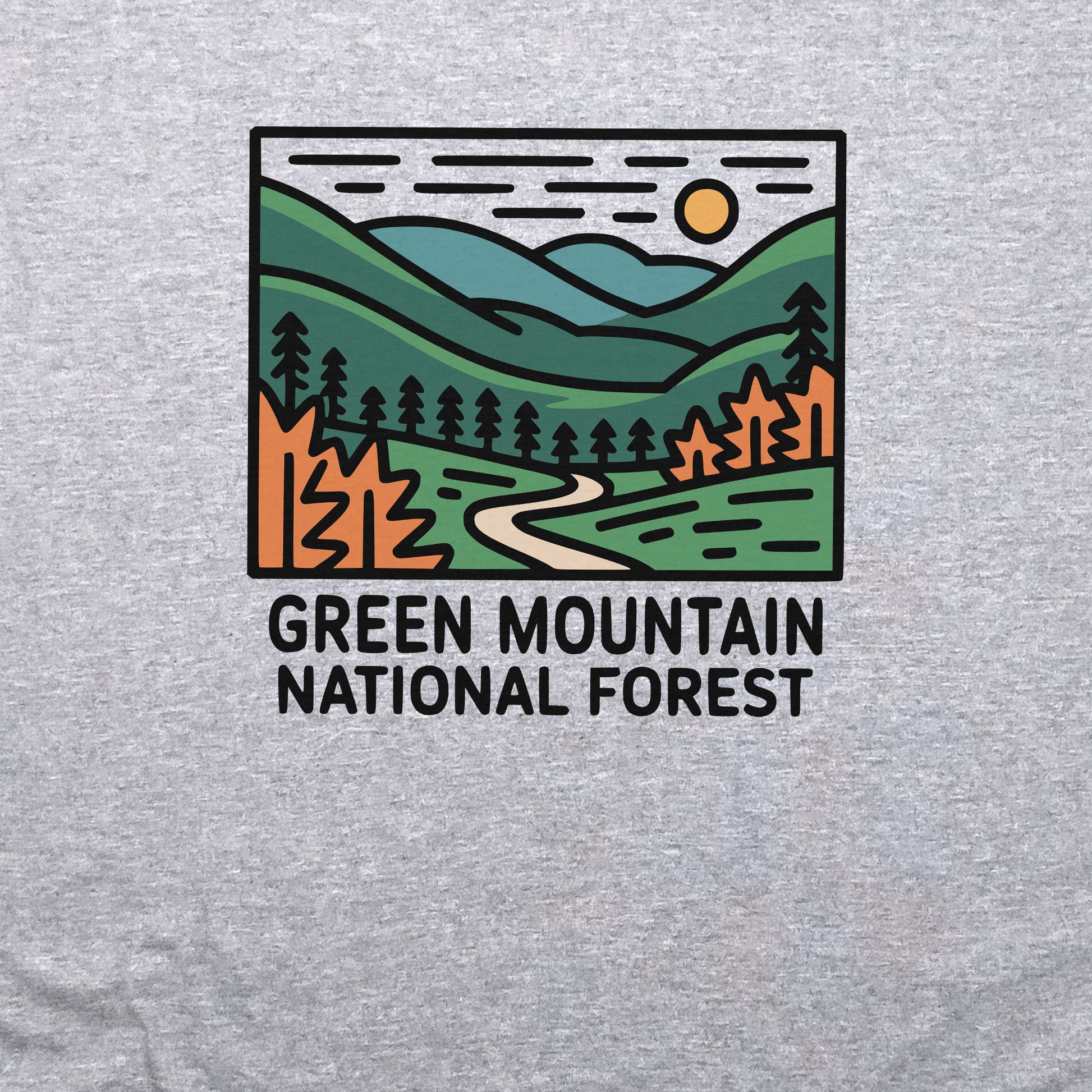 Green Mountain National Forest Crewneck Sweatshirt Adventure and Outdoors Themed Sweatshirt