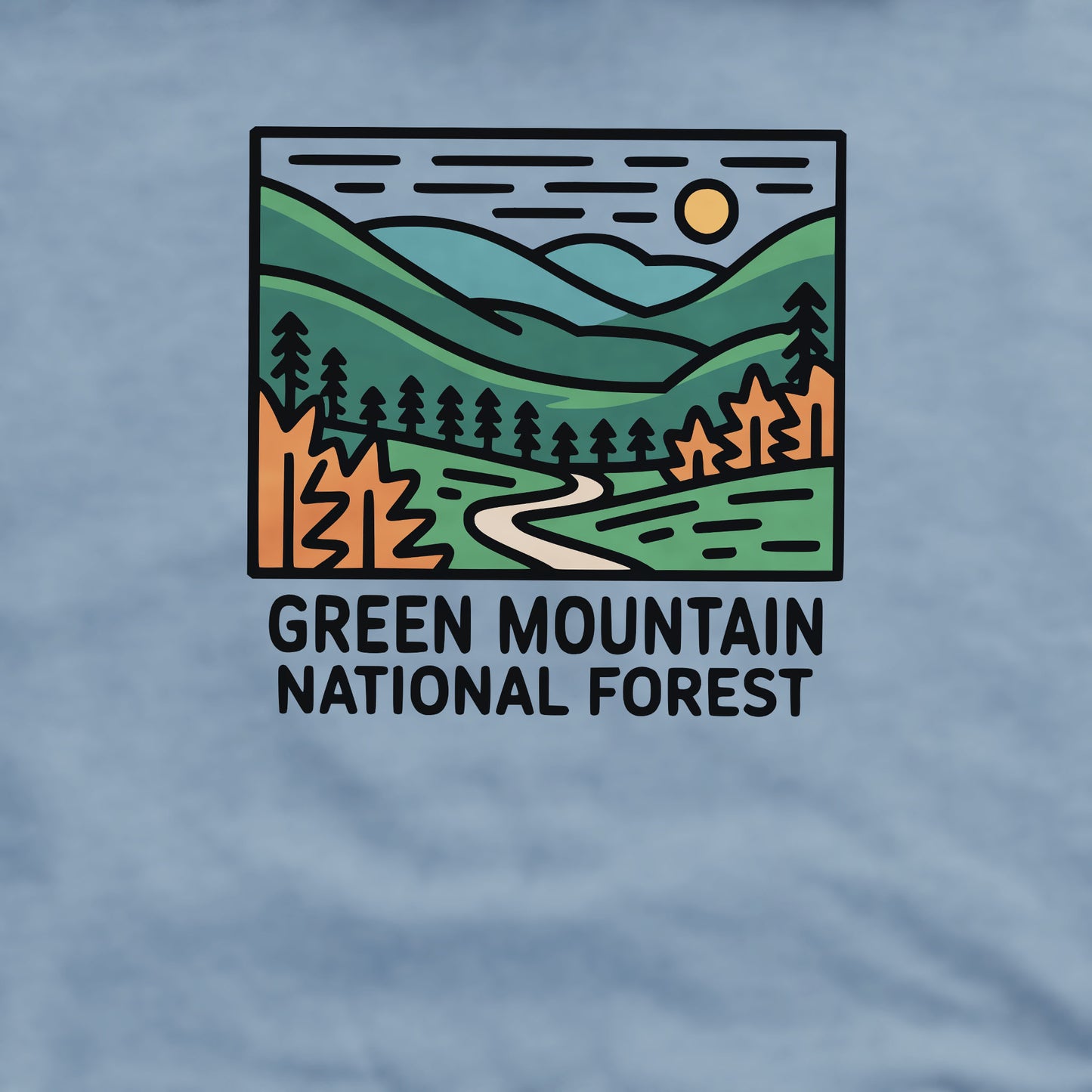 Green Mountain National Forest Crewneck Sweatshirt Adventure and Outdoors Themed Sweatshirt