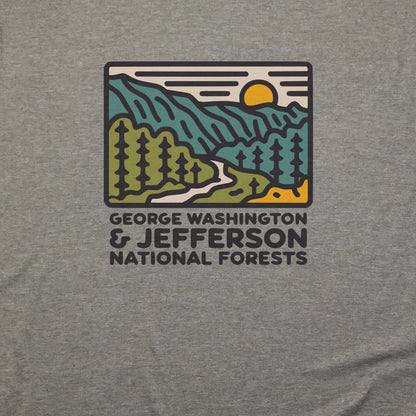 George Washington and Jefferson National Forests T-Shirt Adventure and Outdoors Themed T-Shirt