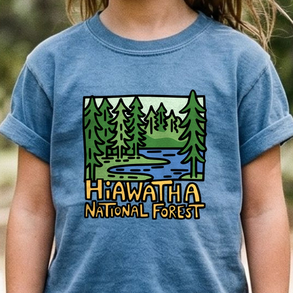 Hiawatha National Forest Kids Cotton T-Shirt