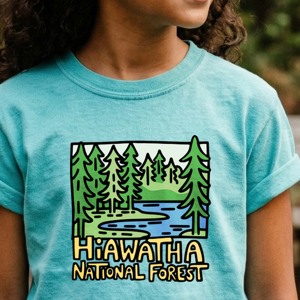 Hiawatha National Forest Kids Cotton T-Shirt