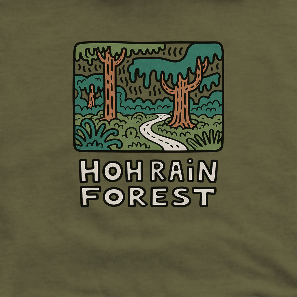 Hoh Rain Forest Hoodie Adventure and Outdoors Themed Hoodie