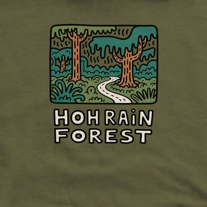 Hoh Rain Forest Crewneck Sweatshirt Adventure and Outdoors Themed Sweatshirt