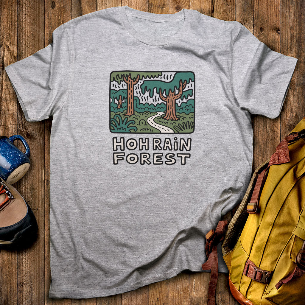 Hoh Rain Forest T-Shirt Sport Grey Adventure and Outdoors Themed T-Shirt