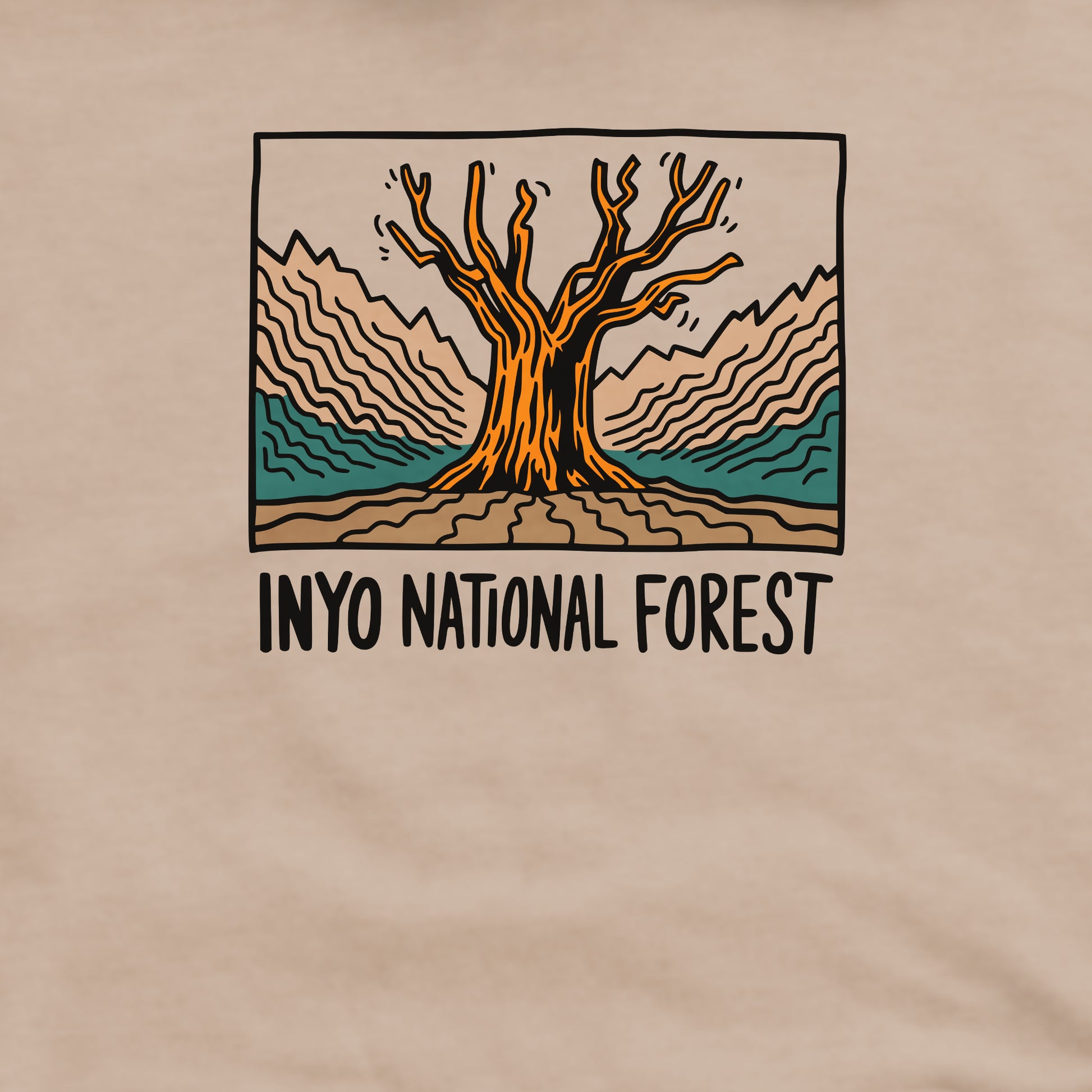 Inyo National Forest Crewneck Sweatshirt Adventure and Outdoors Themed Sweatshirt