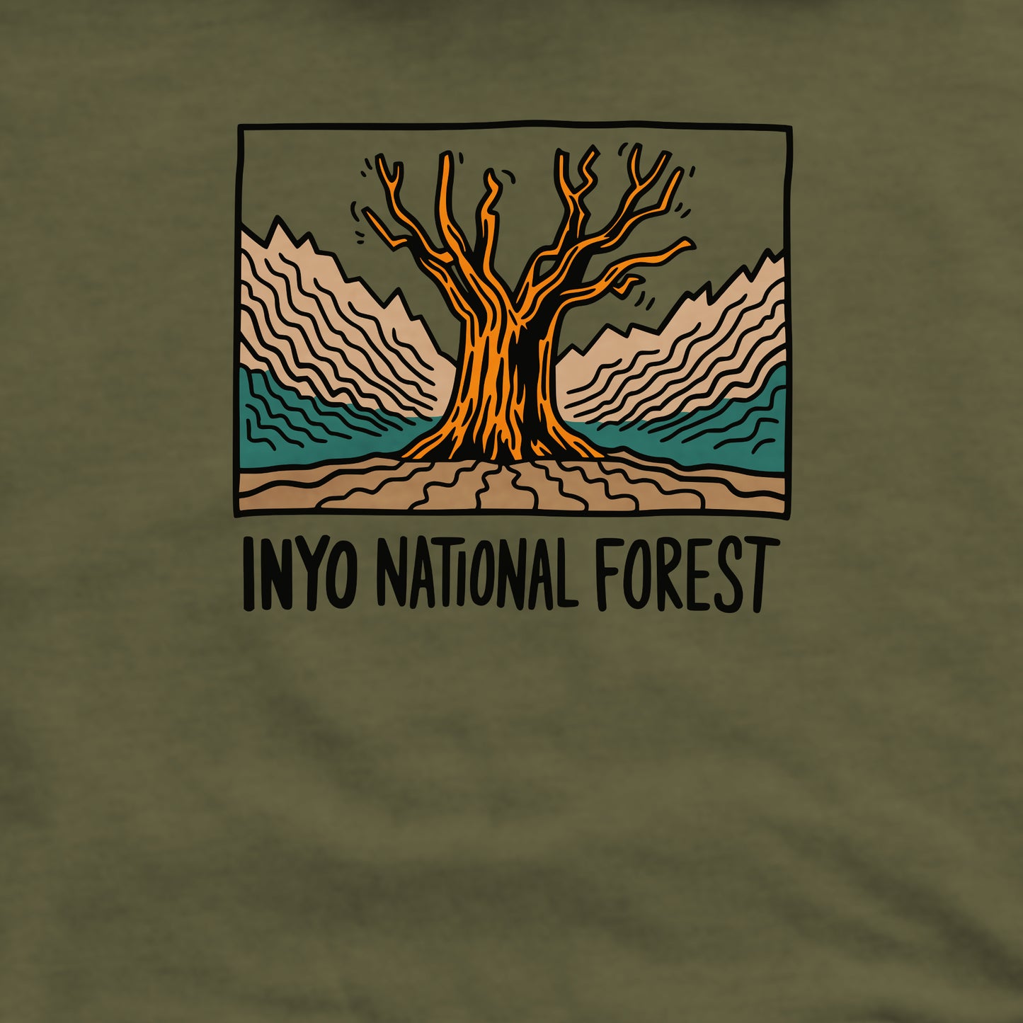 Inyo National Forest Crewneck Sweatshirt Adventure and Outdoors Themed Sweatshirt